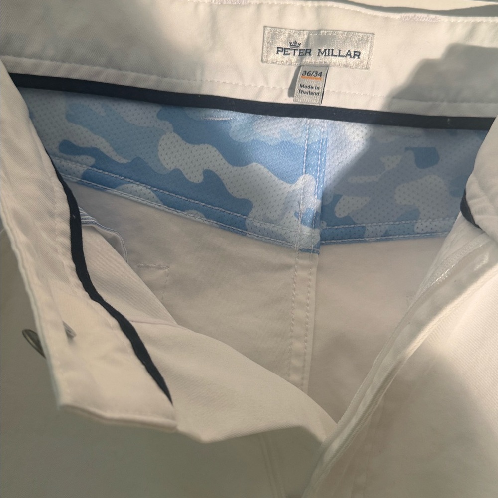 Peter Millar Light Gray Shirt with Logo Detail